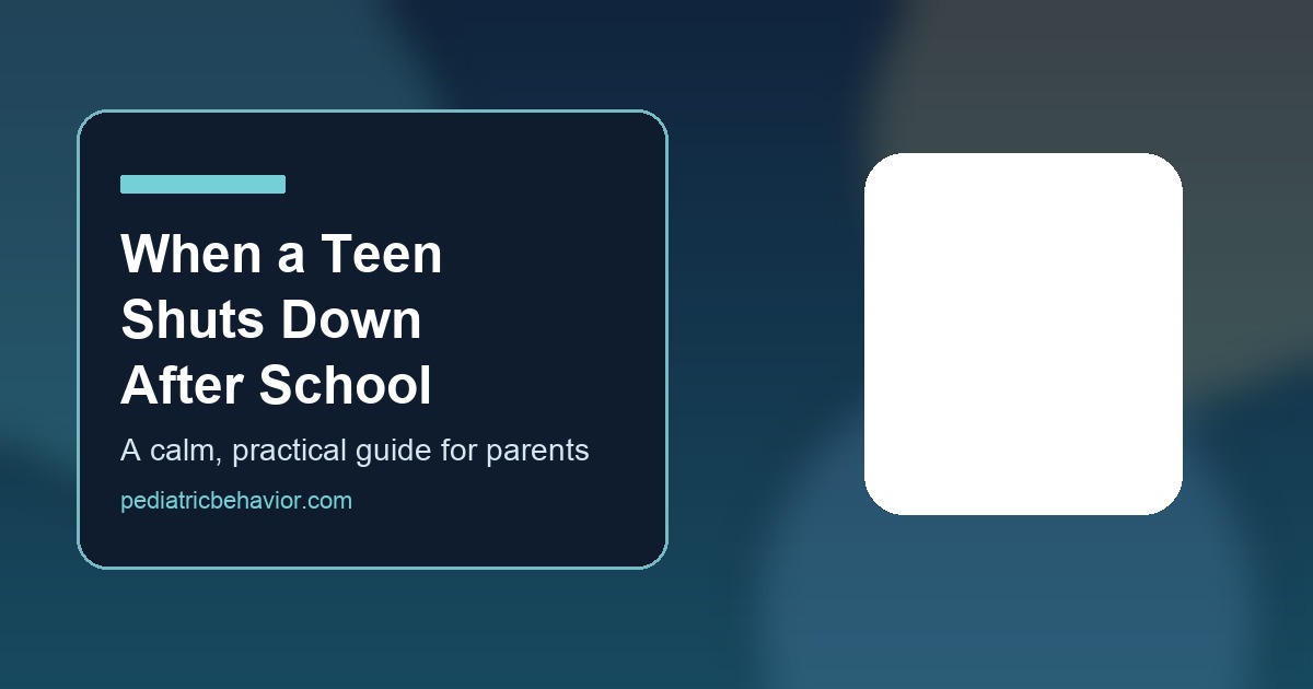 Teen shutdown after school banner image